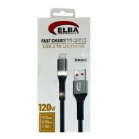 Elba Elb120-4 120W Lightning To USB 1Mt Siyah Örgülü