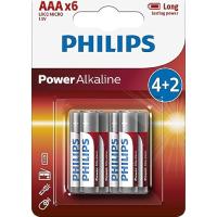 28963 - Philips Lr03P6Bp/10 Lr03 Micro Aaa 4+2 6 Li Power Alkaline Aaa İnce Kalem Pi̇l