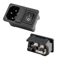 23495 - Socket - C14 Power Soket Erkek Anahtarli+Fuseli̇ Kulaksiz As-10 (Ic-214A)